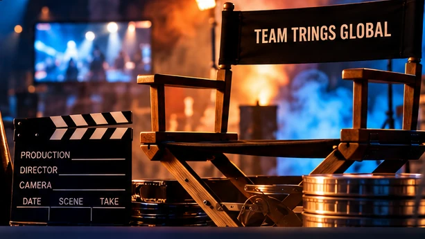 Cinematic film production set representing movie promotion and film marketing